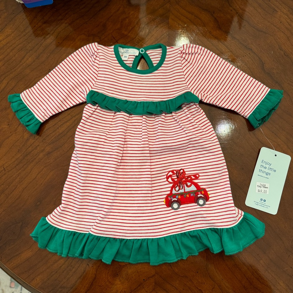 NWT Magnolia Baby Jolly Buggy Dress (Christmas)